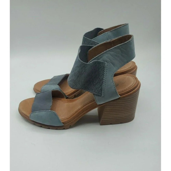 Sorel Nadia™Womens Sorel Cinder Gray Leather Sandals NL3614 050 Size 7 - Picture 4 of 8